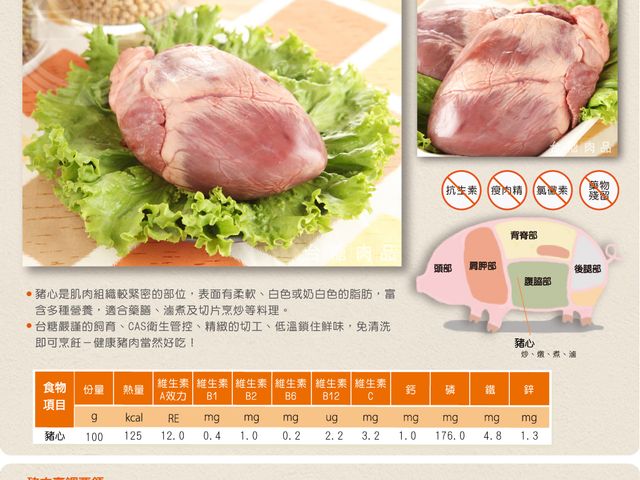 【台糖安心豚 豬心 375g×2盒】高規格檢驗標準，食在好安心