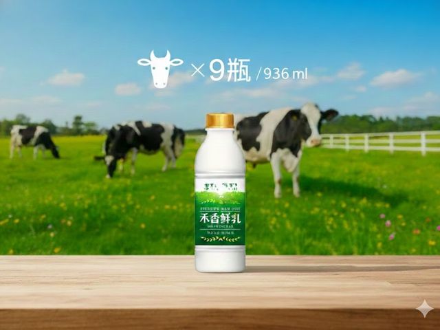 【禾香鮮乳 936ml 9瓶組】100%無調整鮮奶 最好的牛奶來自最快樂的乳牛!