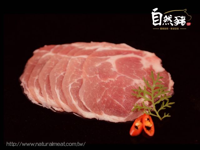 【自然豬 - 梅花火鍋片 300g】優質自然豬，樂活安心食