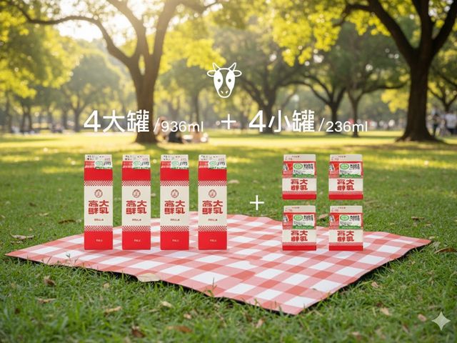 【鮮奶訂閱組合I- 4大罐 4小罐】從高大牧場到餐桌 每週喝的牛奶新鮮到府!