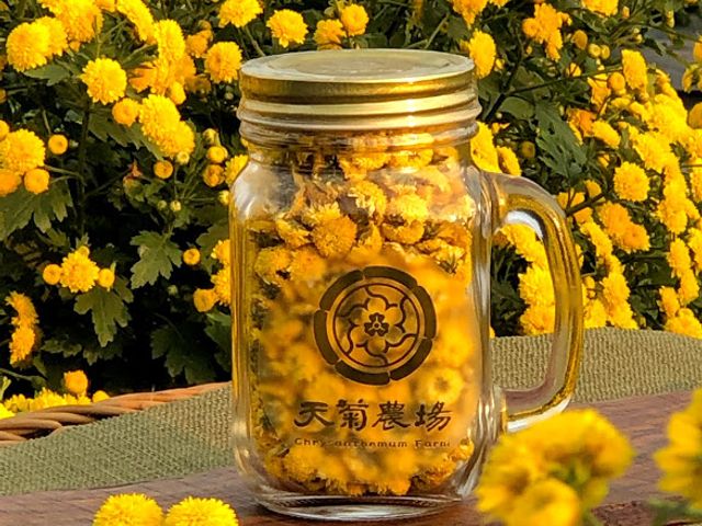 【天菊30克(梅森瓶裝)】堅持自然農法栽培的杭菊