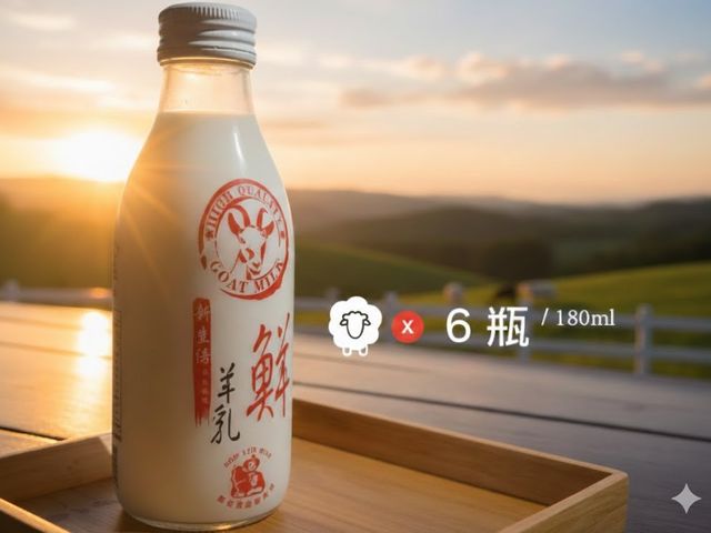 【新生活鮮羊乳 180ml 6瓶裝】100%純生乳製造的羊奶 顛覆羊乳記憶味覺