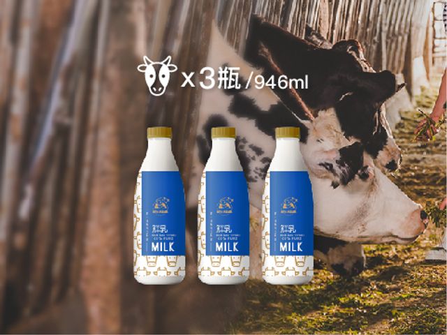 【新生活純牛乳 936ml 3瓶裝】100%純生乳製造的牛奶 高雄橋頭在地單一乳源