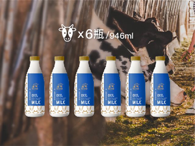 【新生活純牛乳 936ml 6瓶裝】100%純生乳製造的牛奶 高雄橋頭在地單一乳源