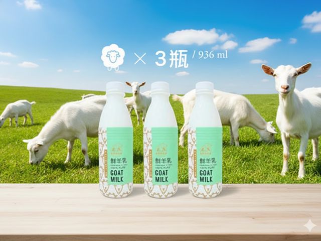 【新生活鮮羊乳 936ml 3瓶裝】100%純生乳製造的羊奶 顛覆羊乳記憶味覺