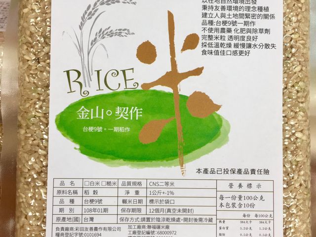 【彩田x248農學市集 - 糙米1KG裝】友善環境的好米！