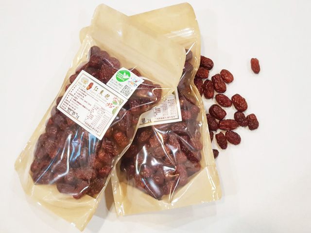 【有機認證紅棗乾 200g×2包】台灣在地有機栽培、不燻硫無防腐劑