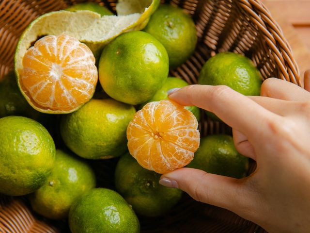 【預購市場少見！綠皮砂糖橘5斤裝】新品種柑橘 青皮不酸 香甜多汁沙糖柑橘