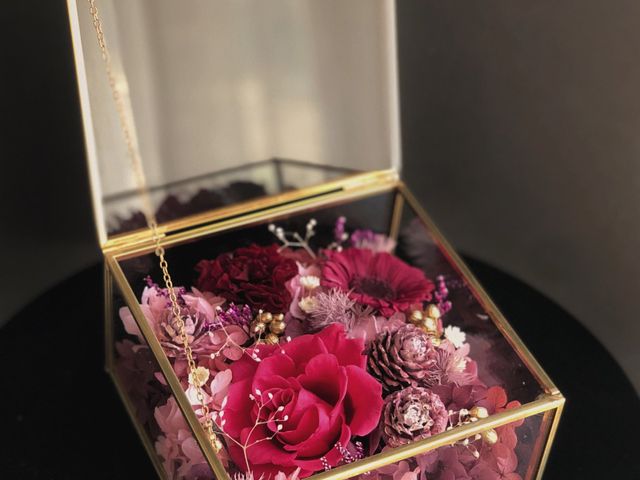 【珍藏永生花玻璃銅框珠寶盒】有別於鮮花 長久保存的母親節禮物
