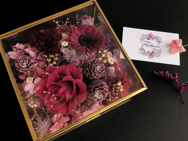 【珍藏永生花玻璃銅框珠寶盒】有別於鮮花 長久保存的母親節禮物
