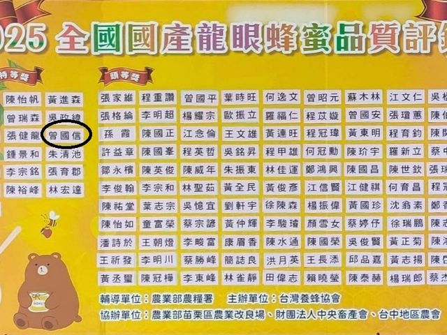 【稀有限量！2025全國特等獎龍眼蜜 單瓶700g】無添加的純蜂蜜 安心又健康
