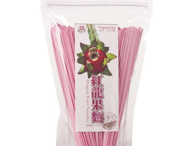 【村家味 - 紅龍果麵一包(600g)全素】使用天然健康食材 無添加防腐劑色素