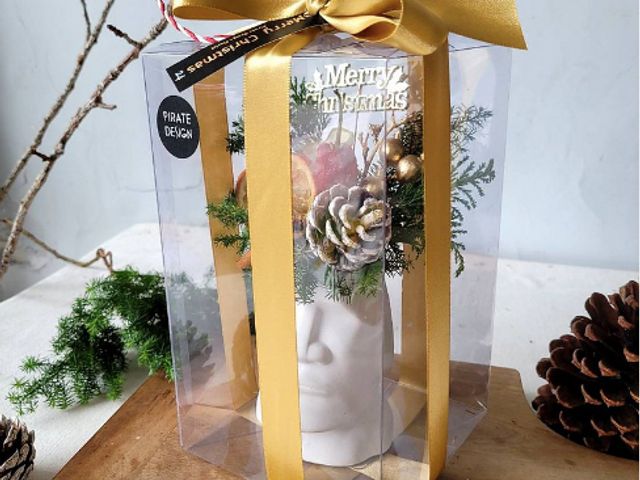 【摩艾乾燥花盆花】(含禮物盒)聖誕節最佳交換禮物