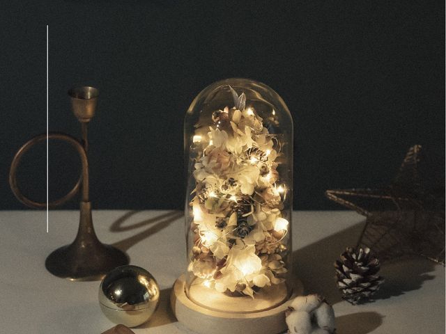 【聖誕花禮 暖白北歐】大地色系永生花繡球聖誕樹 交換禮物精選