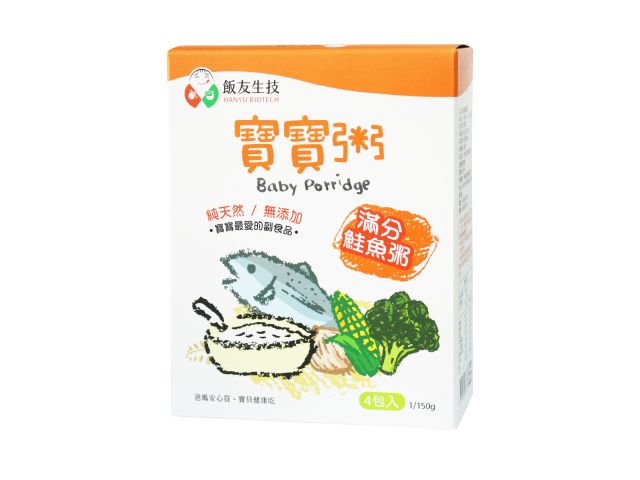 【飯友 - 滿分鮭魚寶寶粥(4包/盒)】適合6個月至1歲嬰幼兒的副食品