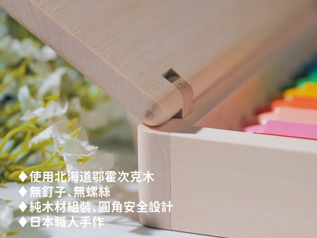 【蜂巢蠟筆_8色 木盒款 無刻字版(日本製)】日本多間幼兒園指定使用的兒童無毒蠟筆
