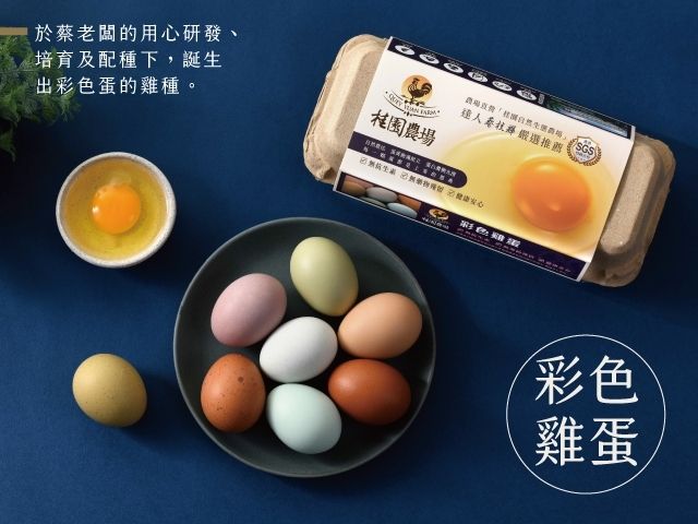 【桂園嚴選 彩色雞蛋 4盒】招牌蛋品之最 口感Q彈濃郁蛋香