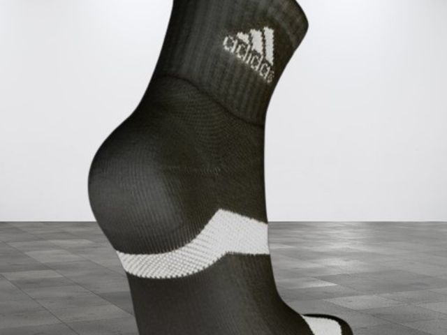 【adidas  P3.1強化高機能短筒運動襪(黑底/白logo)】品質卓越 台灣製造