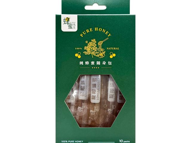 【台灣龍眼蜜-龍眼蜂蜜隨身包(24gX10條)】台灣純正生產 保留土地獨特風味及自然口感!