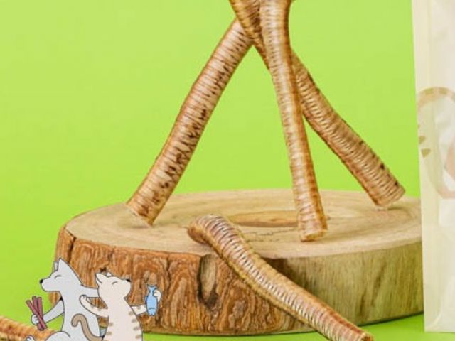 【寵物零食 - 卡滋鵝薯條 鵝氣管35gＸ4包】犬貓適用 毛孩的天然無添加點心