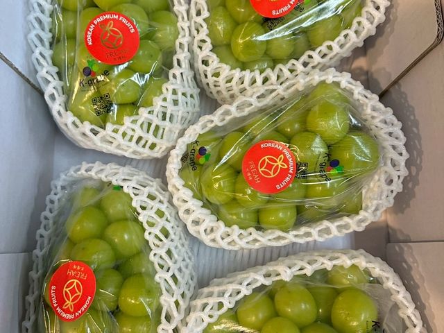 【快閃團！韓國麝香葡萄5房/箱/4kg裝】果粒紮實 皮薄Q彈飽滿