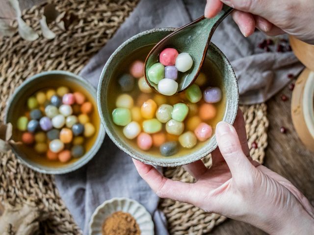 【12月中出貨！七彩福氣手工湯圓x2包】天然蔬果粉 冬至元宵必備