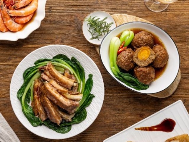 【春節限定！香草豬 吉食潮饗組】肋排 x 獅子頭 中西合璧