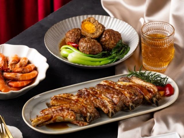 【春節限定！香草豬 吉食潮饗組】肋排 x 獅子頭 中西合璧