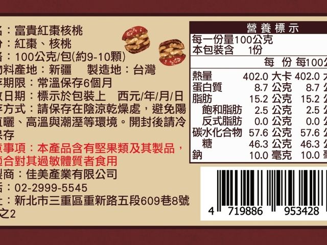 【棗好運 富貴紅棗核桃】棗到福到，一口接一口的香甜好運