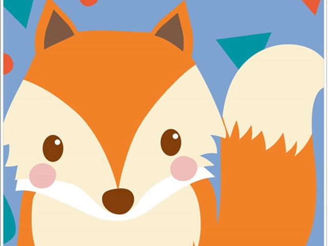 【HOMEHERE 數字油畫 狐狸】大色塊圖樣 兒童輕鬆畫